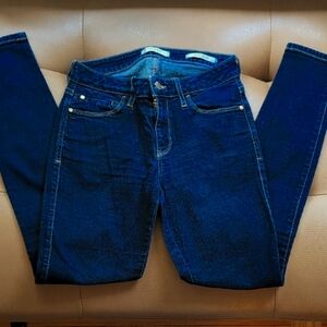 Guess Blue Skinny Jeans with Contrast Stitching